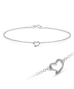 Cutie Heart Silver Anklet ANK-108